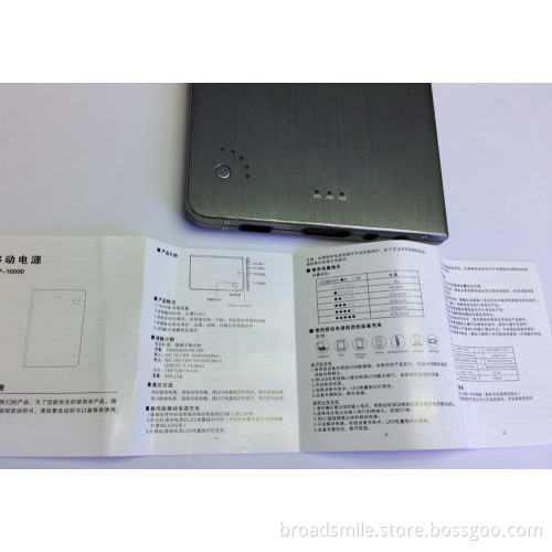 16000mAh Ultra-thin Stylish USB 5V & DC 12V 16V 19V Output P
